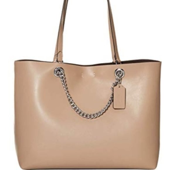 Coach Handbags - EUC  Coach Signature Chain Convertible Tote Tan